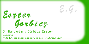 eszter gorbicz business card